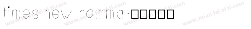 times new romma字体转换